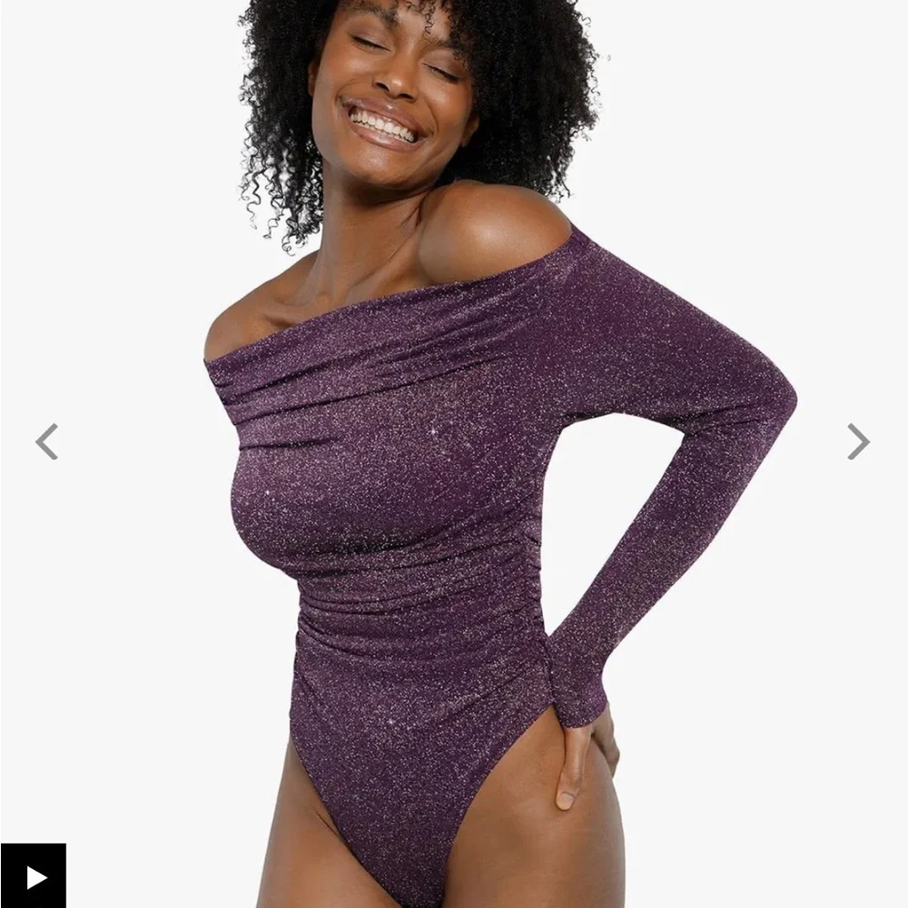 NWT Popilush Shapewear Knit Long Sleeve Slimming Bodysuit - Picture 2 of 15